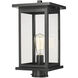 Bowton 1 Light 15.63 inch Powder Coated Black Outdoor Post Lantern